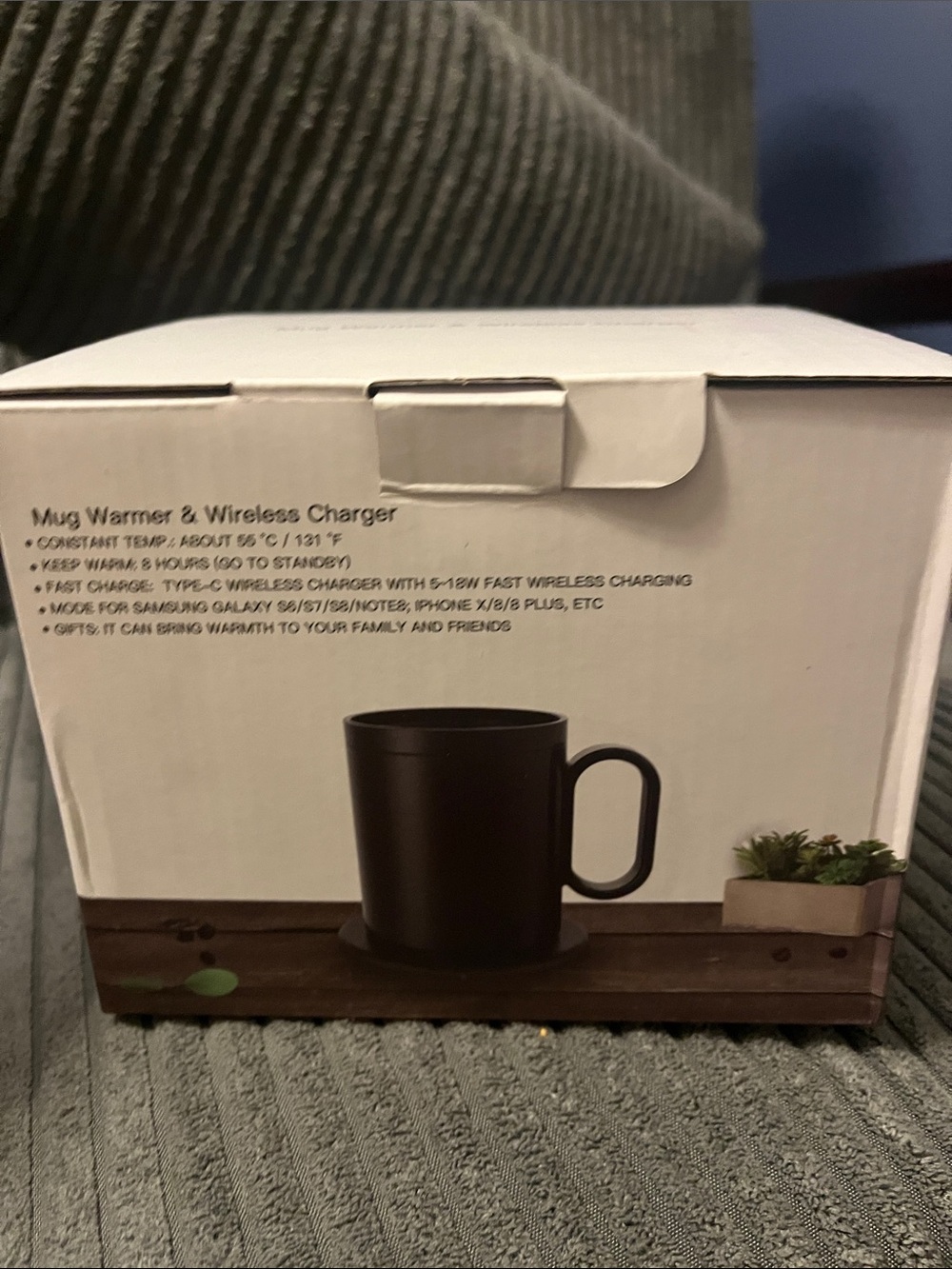 Mug Warmer & Wireless Charger - white